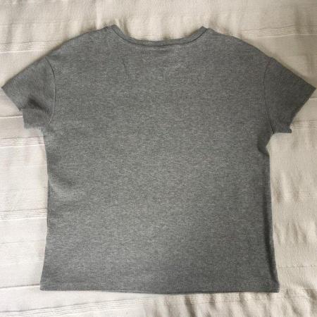 Image 2 of Woman's grey short-sleeve t-shirt.  Size 10.