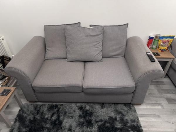 Image 2 of Two x grey DFS sofas for sale immaculate