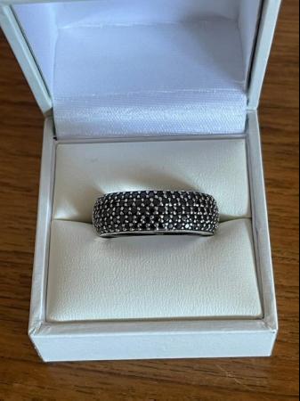 Image 1 of THOMAS SABO STERLING SILVER & BLACK CZ RING  SIZE 58