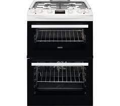 Image 1 of ZANUSSI 60CM WHITE DUAL FUEL COOKER-2 OVENS-GLASS LID-FAB