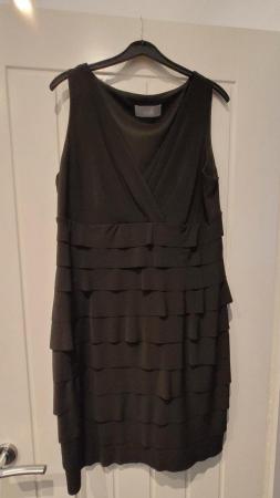 Image 1 of Black ruffle layer Wallis dress, size 14
