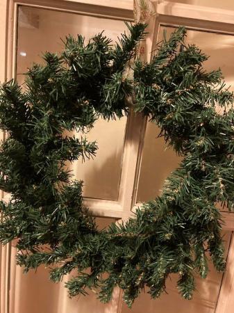 Image 2 of Artificial Christmas Wreath and Small Christmas Tree