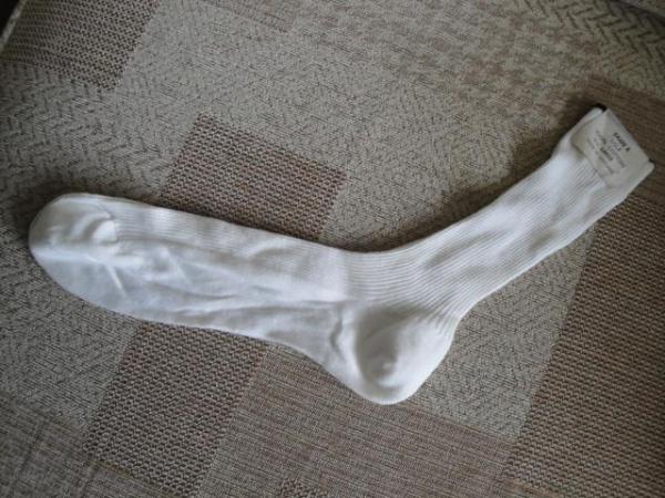 Image 1 of Large White/Black Socks (C264)