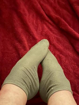 Image 2 of Worn Ladies Green Trainer Socks