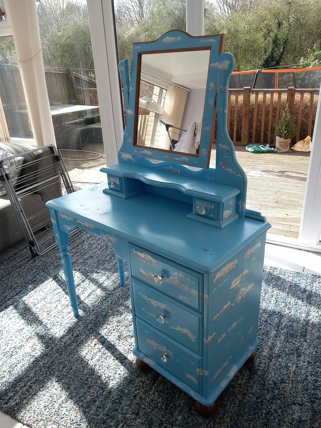 Preview of the first image of Dressing table with bespoke paint finish.