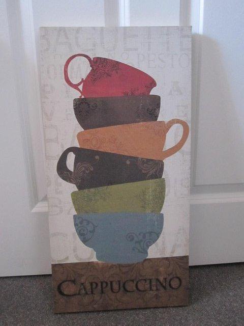 Preview of the first image of CAPPUCCINO CANVAS IDEAL FOR THE KITCHEN.