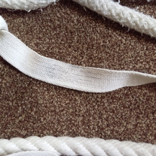 Preview of the first image of Two inhand  halters on rope and one cotton and rope.