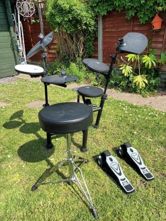 Image 1 of Toutech electronic drum kit and stool