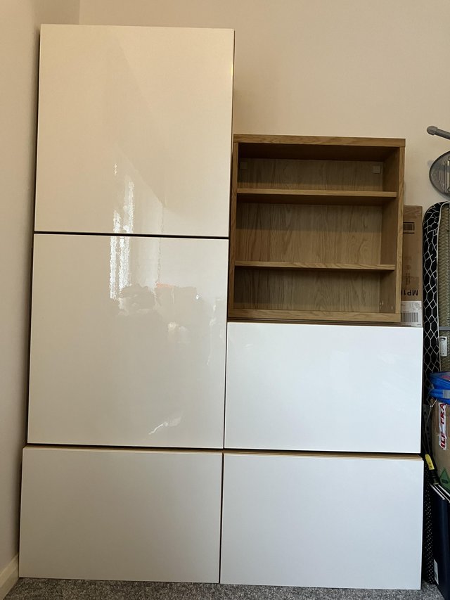 Preview of the first image of IKEA BESTA WALL UNIT off white.