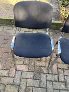 Image 1 of REDUCED PRICE FOR SALE - 4 BLUE CHAIRS for Home or Garden
