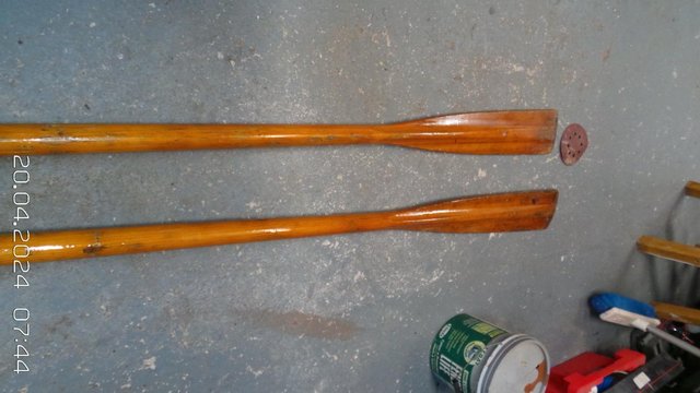 Image 2 of pair of wooden oars  pair of wooden orrs