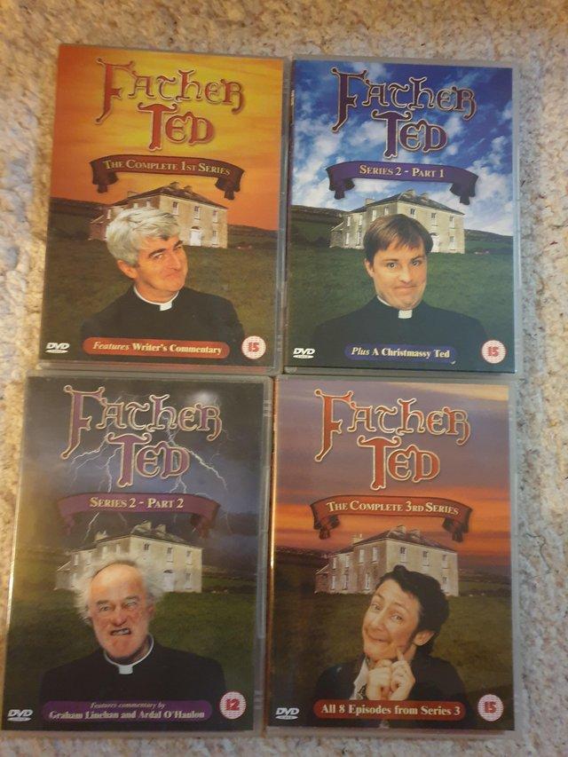 Preview of the first image of Father Ted series 1-3 dvds.