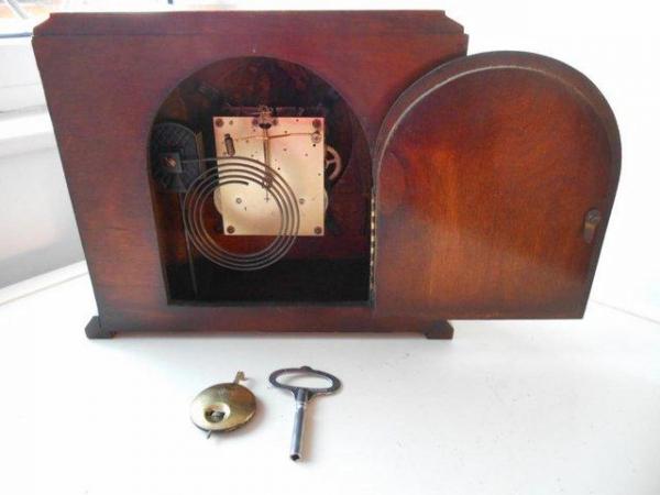 Image 3 of A square striking mantle clock