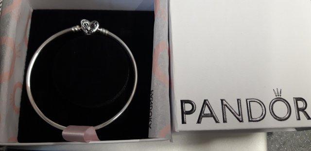 Image 3 of Pandora Heart Bangle 19cm New Boxed