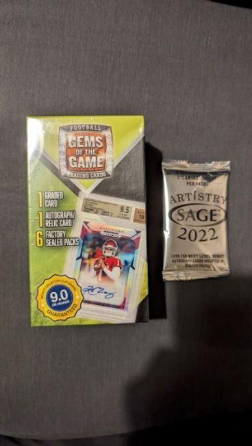 Preview of the first image of Gems of the Game Trading Cards Sealed Box & Autographs pack.