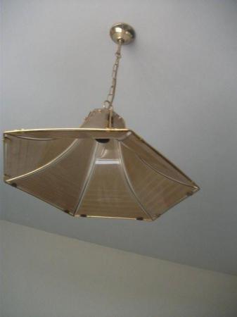 Image 3 of SMOKEY COLOURD STRIPED CEILING PENDANTS