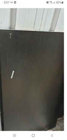 Image 11 of Ikea pax wardrobe with sliding doors black colour
