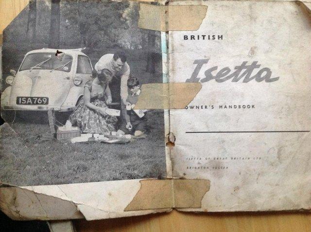 Preview of the first image of Isetta car owners handbook of the 50s/60s.