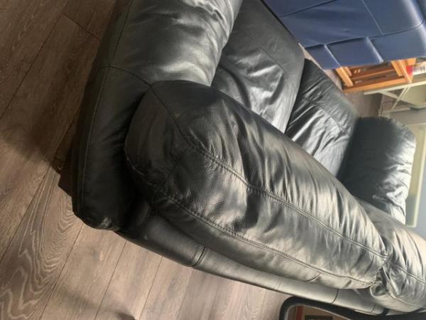 Image 1 of Black Two Seat Sofa Used
