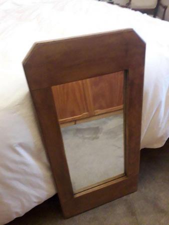 Image 3 of Solid Oak Handmade bespoke wall mirror super condition