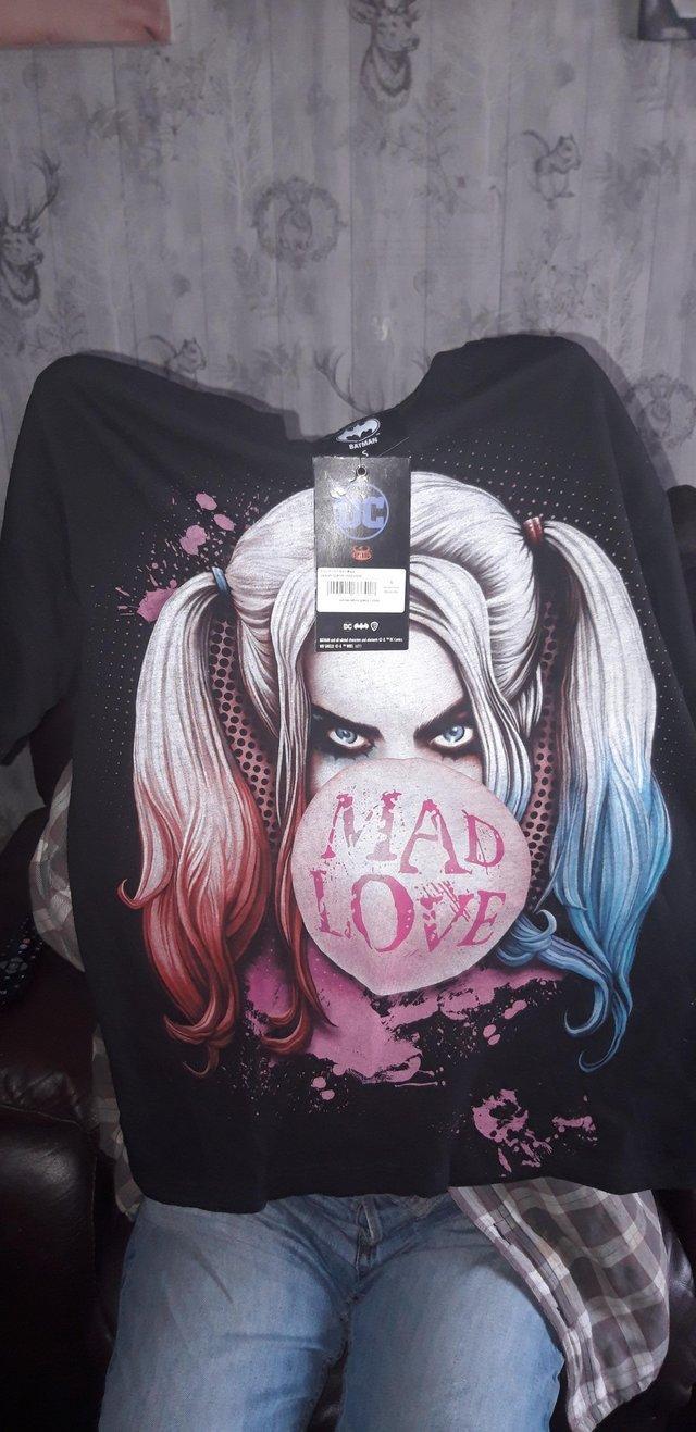 Preview of the first image of Harley Quinn T Shirt New with tagSize S.