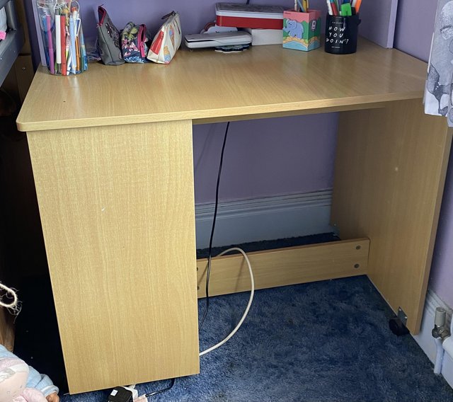 Preview of the first image of Mid sleeper bed with desk and cupboard.
