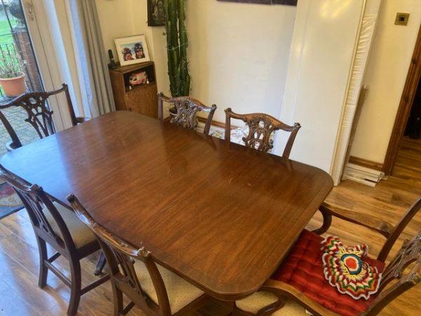 Image 2 of Large Dining Room Table with Chairs