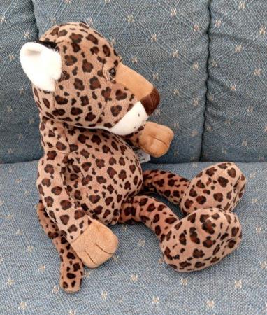 Image 18 of Russ Berrie UK soft toy Leopard.  Length approx: 14".