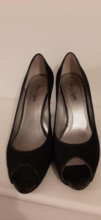 Image 1 of PHASE EIGHT BLACK SHOES SIZE 5/38(8cm) 3 INCH HEEL