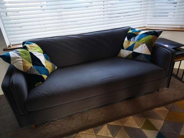 Image 3 of 2x Ash Grey 3 seater sofas