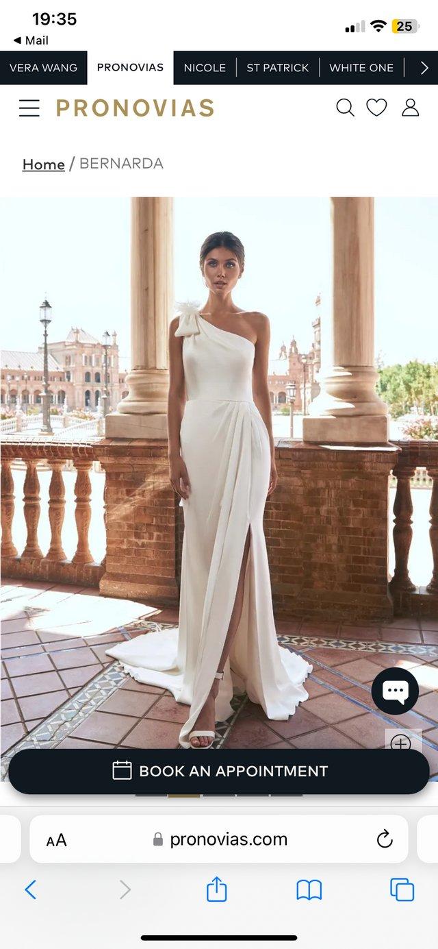 Preview of the first image of pronovias wedding dress, size 10.