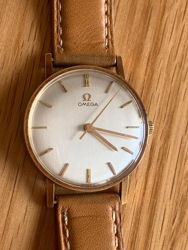 Preview of the first image of 1960s Omega 14ct Gold Watch with Box.