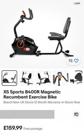 Image 3 of Recumbent Exercise Bike for Back Problems. Used once