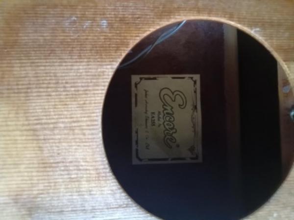 Image 1 of Encore EA 255 Quality Acoustic Guitar, Electric input port