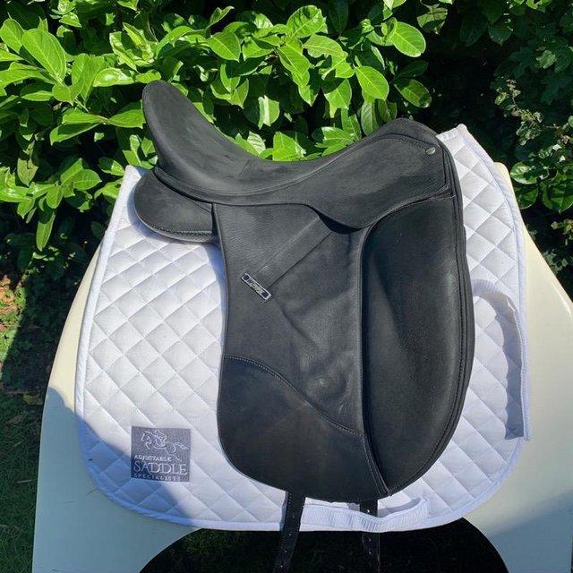 Preview of the first image of Wintec 17.5 inch Isabell Werth Dressage saddle.