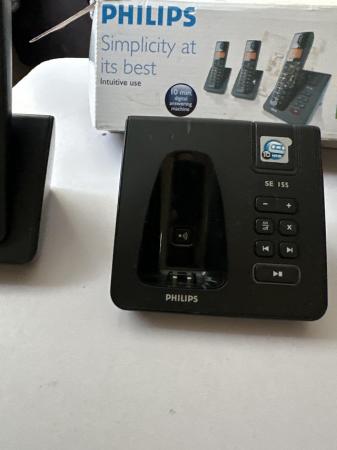 Image 2 of Philips Triple house phones. Boxed