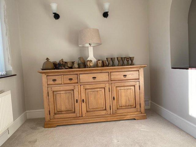 Preview of the first image of Solid Oak Sideboard with 3 drawers & 3 doors.