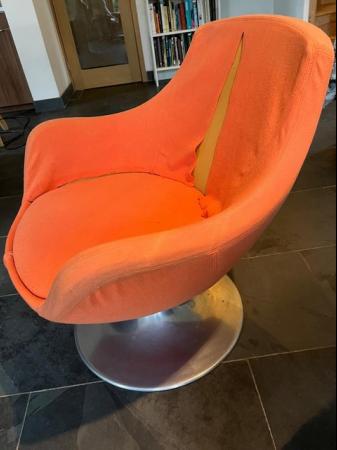 Image 1 of FREE Mid Century foam swivel chair re-upholstery project