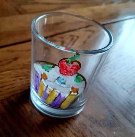Image 2 of Hand  painted  glass  holders  for  tea light  or pens
