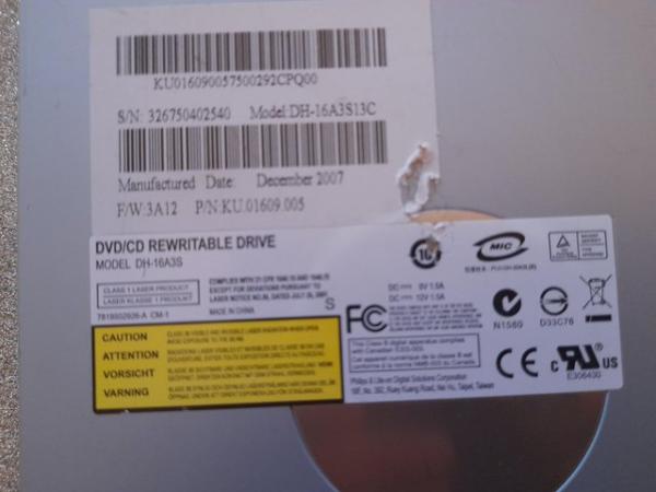 Image 2 of Acer DVD/CD Rewritable DVD/CD internal PC drive