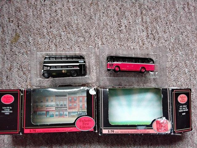 Preview of the first image of Two Exclusive first edition model buses 1:76 scale.