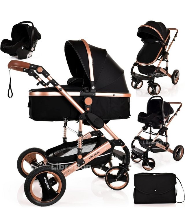 Preview of the first image of New pushchair, car seat and pram, plus moses basket.