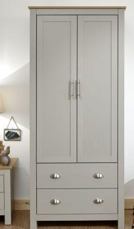 Preview of the first image of GREY LANCASTER 2 DOOR 2 DRAWER WARDROBE.