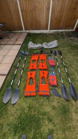 Image 3 of Intex kayaks x 2 for a family of 4