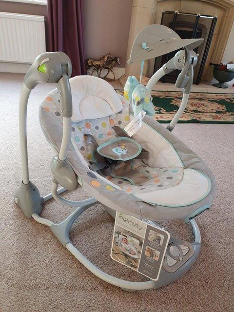Preview of the first image of Baby/infant swing to seat, Newborn Ingenuity 'Convert Me'.