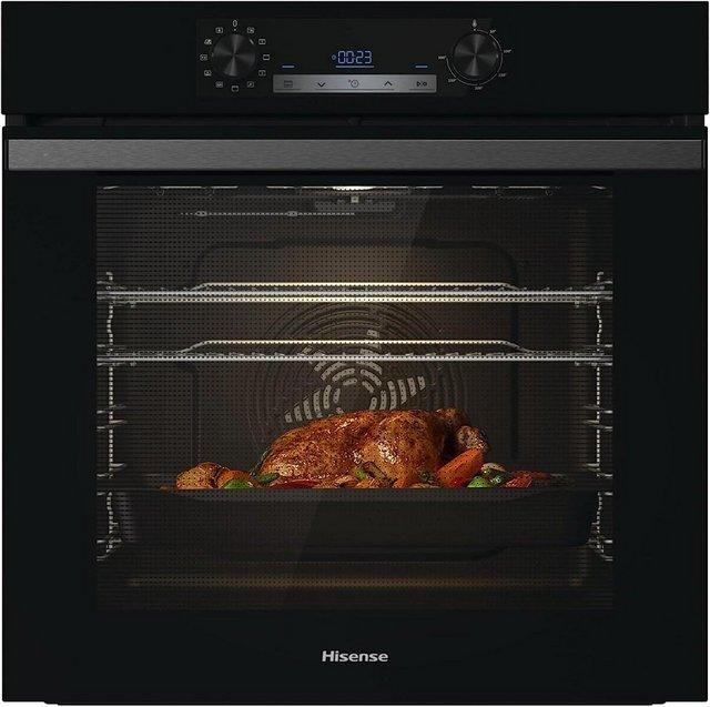 Preview of the first image of HISENSE BUILT IN SINGLE ELECTRIC OVEN-77L-STEAM CLEAN-BLACK.