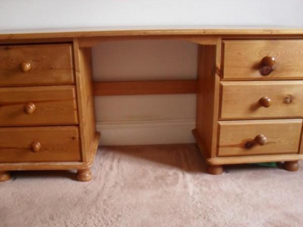 Image 1 of Pine Bedroom Dressing Table or Unit