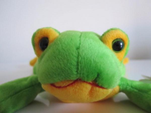Image 3 of Ty beanies Smoochy the frog New with tags