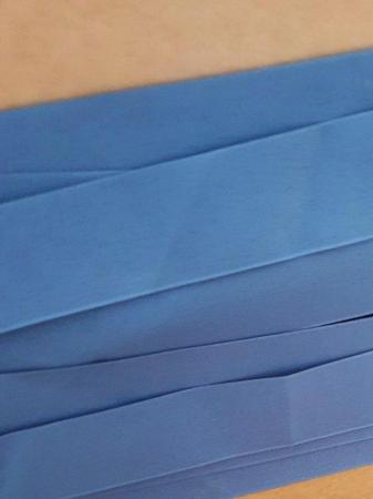 Image 1 of 100% Cotton Satin Ribbon French Blue 1 inch wide