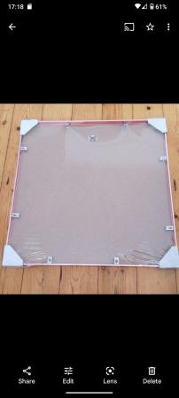 Image 2 of New picture frame. 500mm x 500mm. Rose gold colour.